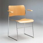 Howe 40/4 houtfineer met/zonder armleggers. Optioneel met beklede zitting.