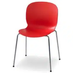 RBM Noor Poppy (rood), zilvermetallic frame