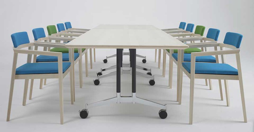 Verrijdbare inklapbare tafel Contact Boom