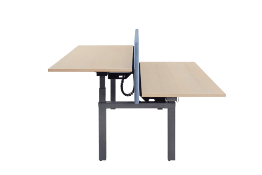 Duo werkplekken met scheidingswand