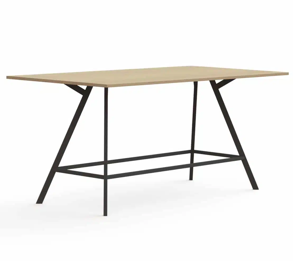 Bridge Tafel Metalen Poot- Hoogte 110Cm.