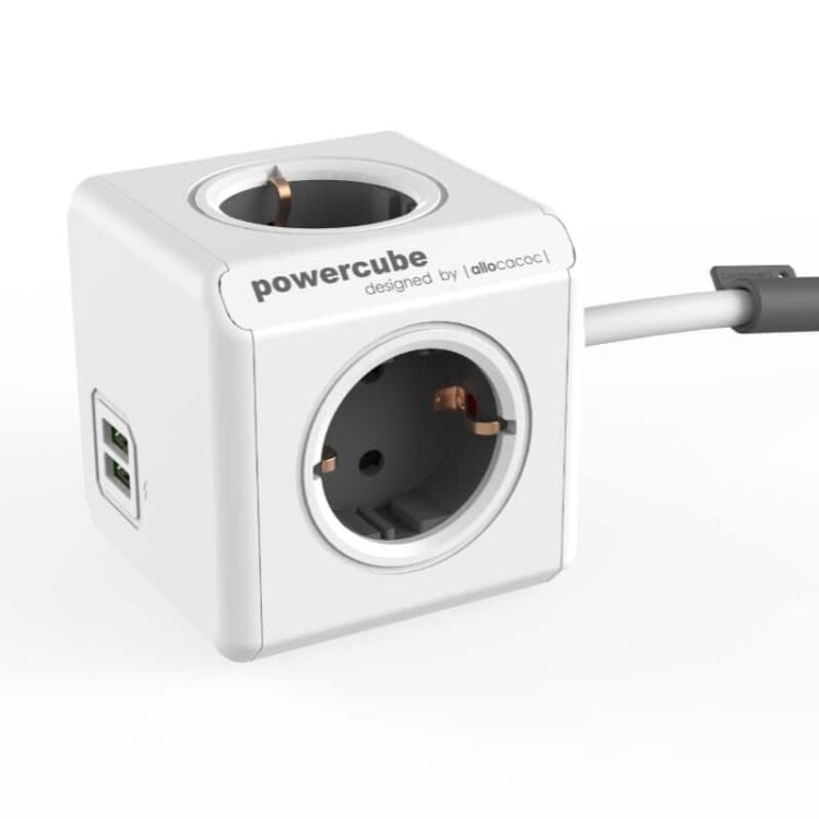 PowerCube met USB grijs