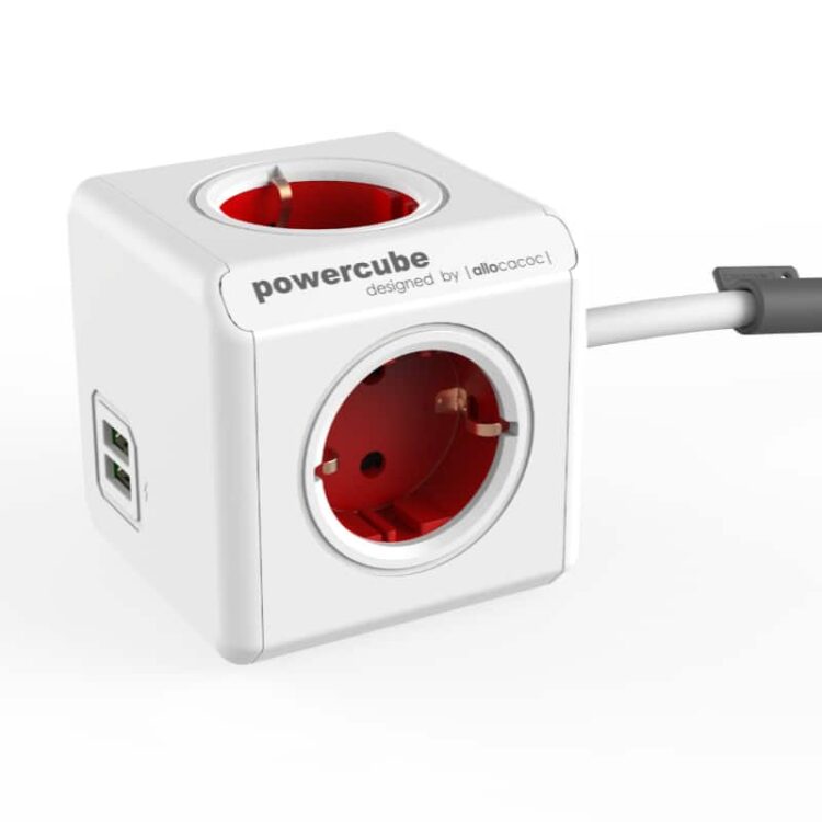 PowerCube met USB rood